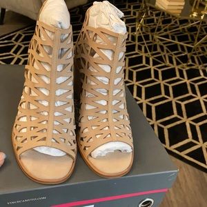 Kevston Suede Caged Block Heel Bootie